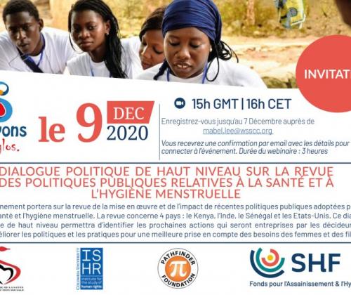 NOTE TECHNIQUE DIALOGUE POLITIQUE DE HAUT NIVEAU SUR LA REVUE DES POLITIQUES PUBLIQUES RELATIVES A LA SANTE ET L’ HYGIENE MENSTRUELLE